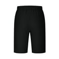 thumbnail image 4 of RYDCOT Men's Outdoor Sports Shorts Fashion Casual Elastic Waist Straight Leg Shorts with Pockets Black 14(XXXXXL), 4 of 5