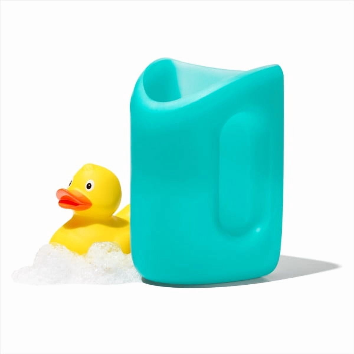 OXO Tot Plastic Shampoo Rinser and Bath Toy Storage Cup, Teal