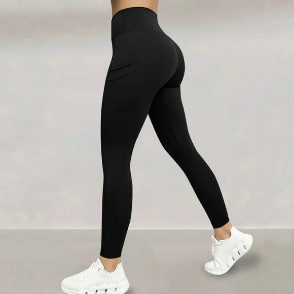 Pincandy Women's High Waist Yoga Pants - Long Length, Tummy Control, High Stretch with Pockets for Workout & Yoga