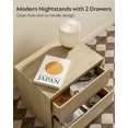 thumbnail image 2 of Joyyskill Mid Century Modern Nightstand with 2 Drawers Set of 2, Wooden End Table Bed Side Table with Storage Bedside Night Stand, Light Oak, 2 of 5