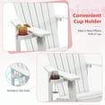 thumbnail image 5 of Gymax Patio HIPS Outdoor Weather Resistant Slatted Chair Adirondack Chair w/ Cup Holder White, 5 of 8