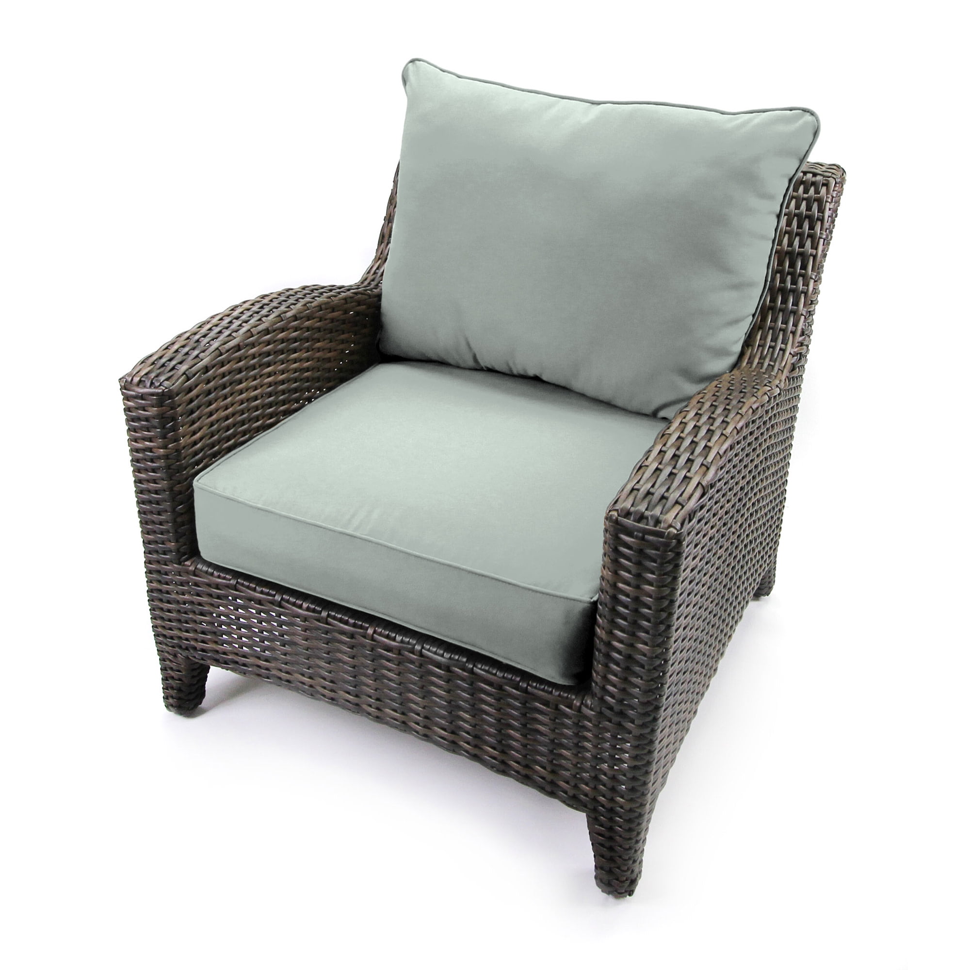 Jordan Manufacturing 48" x 24" Grey Solid Rectangular Outdoor Deep Seat Chair Cushion Set with Welt