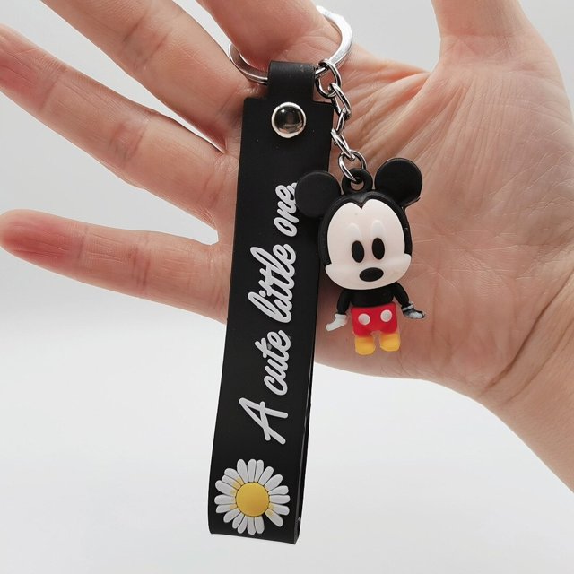 Keychai-Llavero de dibujos animados de Disney, Mickey Mouse, Minnie, Stitch, Winnie, bolsa de pareja, regalo para niñas