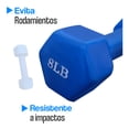 thumbnail image 3 of Par mancuernas vinil Tayga 8 Lb color Azul, 3 of 5