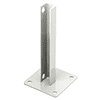 CRL PSB1AW Sky White AWS Steel Stanchion for 180 Degree Round or Rectangular Center or End Posts