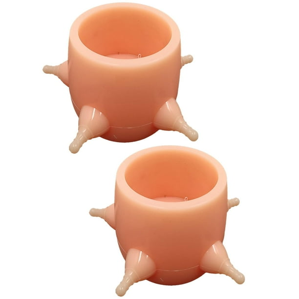 2 Comederos De Silicona Para Cachorros, Tazones De Leche, Suministros De Enfermería Flexibles Con Múltiples Pezones
