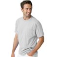 thumbnail image 1 of Hanes TAGLESS Men`s Pocket T-Shirt, S, Ash, 1 of 4