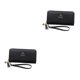 thumbnail image 3 of Minnieouse Cartera de moda para mujer de PU disponible en muchos colores para cada estilo Cartera con tarjetero Carteras negras negro 2Conjunto, 3 of 6