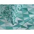 thumbnail image 4 of Ambesonne Geometric Quilted Bedspread Set 3 Pcs, Triangle Mosaic Shape, King Size, Teal Green, 4 of 5