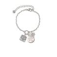 thumbnail image 2 of Delight Jewelry Silvertone Celtic Knot Heart - Square Seal Silvertone Discover Dream Explore Zoey Charm Bracelet, 6.5+2" Extender, 2 of 4