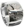 thumbnail image 4 of Sterling Silver Women's Men's Cross Ring 925 Band 12mm Jewelry Female Male Unisex Size 6, 4 of 4