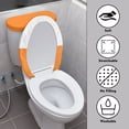 thumbnail image 4 of HELLHERO Polyester Fabric Toilet Lid Seat Cover Toilet Protector Cover Elastic Bottom Universal Fits All Toilet Shapes Non-Slip Soft for U-Shaped Shiba Inu, 4 of 8