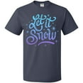 thumbnail image 3 of Inktastic Winter Let It Snow Lettering in Blue with Snowflakes T-Shirt, 3 of 5