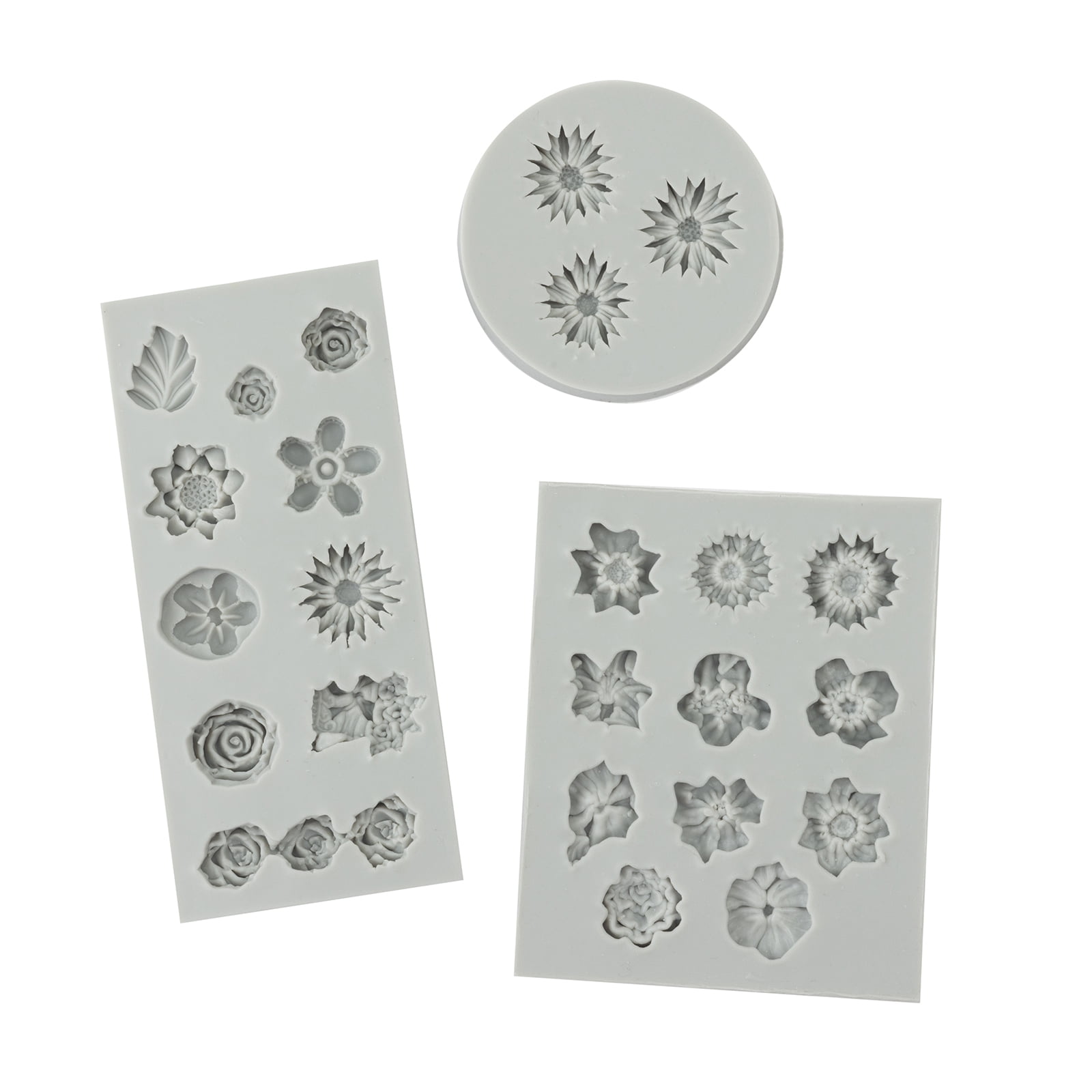 Craft Smart Floral Clay Molds - Silicone Molds for Polymer, Air-Dry & Modeling Clay - Ideal for DIY Mini Flower Crafts & Projects, 6 Pack