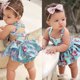 thumbnail image 1 of Herrnalise - Pelele para bebé niña recién nacida, sin espalda, con cordones, estampado floral, vestido de verano, 1 of 8