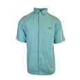thumbnail image 1 of Tommy Bahama Men's Aqua Mist Shirt Blue Logo Short Sleeve Button (S03), 1 of 12