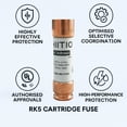 thumbnail image 2 of HIITIO RK5 60A Time-Delay Fuse, 250VAC/150VDC Class R Cartridge Fuse, Dual Element Current Limiting (2-Pack), 2 of 5