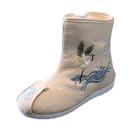 

GEZHEN Toddler Rain Boots Boys Cloth Shoes Children S Embroidered Boots Chinese Style Year Greeting Performance Cotton Boots Boys Shoes Boots Kids Boots