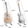 thumbnail image 5 of Guitar Dust Cover, Clear Guitar Shell Case Guitar Dust Cover Durable Washable Dust Protector Guitar Bag Fits Acoustic Guitar Cover (Frosted Electric Guitar Cover), 5 of 5