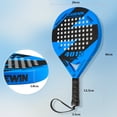 thumbnail image 4 of Raqueta de Pádel con Funda de Pádel Profesional con Superficie de Fibra de Carbono y Núcleo de Espuma Flexible de Memoria EVA para Principiantes con Cubierta, 4 of 8