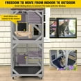 thumbnail image 4 of Aivituvin Cat Catio Outdoor Cat House Movable Large Enclosures on Exercise Wheels Kitty Cage with Upgraded Resting Box,Waterproof Cover, 4 of 10