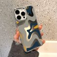 thumbnail image 1 of Wavy Pattern Painted Case For iPhone 14 Funda Makeup Mirror Cases For iPhone 15 11 14 12 13 Pro Max X XR XS Max Shockproof Cover UC29 For iPhone 11Pro Max, 1 of 6