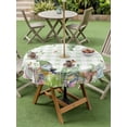 thumbnail image 3 of Outdoor Tablecloth with Umbrella Hole and Zipper, Green Easter Round Table Cloth 54 Inch Waterproof Tablecloth, Checkered Eggs Gnomes Bunny Elegant Pastoral Picnic Table Cover for Patio Camping, 3 of 7