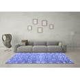 thumbnail image 3 of Ahgly Company Indoor Square Abstract Blue Modern Area Rugs, 3' Square, 3 of 4