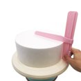 thumbnail image 3 of Pink Plastic Adjustable Fondant Cake Scraper smoother;cake edge smoother;plastic icing Icing Piping Cream Spatula Edges Smoother Baking Tool, 3 of 7
