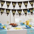 thumbnail image 5 of 3 Pack 18Th/30Th/40Th/50Th/60Th Birthday Or Wedding Anniversary Party Decorations Pennant Banner, Black Golden Banner Triangle Flag -Style2;, 5 of 5