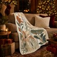 thumbnail image 3 of Printed Flannel Throw Blanket with Autumn Harvest Floral Lily Mantelpiece, 3 of 9