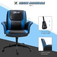 thumbnail image 4 of Vinsetto Racing Gaming Chair Faux Leather Adjustable Height with Wheels, Armrest, Mid Back Home Office, Blue, 4 of 10