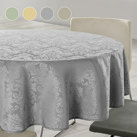 Solid Textured Round Tablecloth Modern, 48in Round Tablecloth
