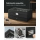 thumbnail image 4 of SONGMICS Caja de Relojes de 2 Niveles, Estuche para 12 Relojes, Tapa de Cristal, con Cerradura, Cuero Sintético Negro y Forro Gris, 4 of 5