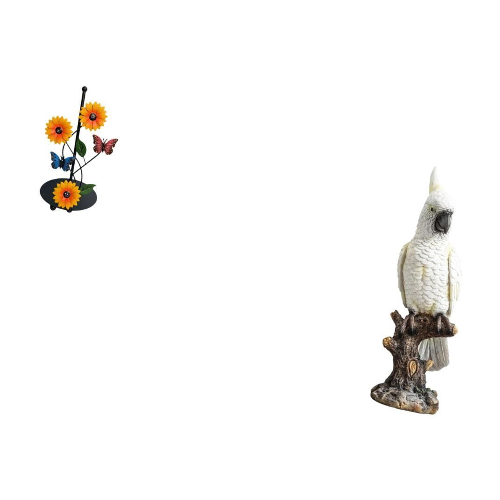 Fiocias Parrot Paper Towel Holder Dispenser Non Slip Vertical Tissue Holder Rack Animal Sculpture Resin Indoor Decorative Figurine Desktop Ornament for Home D