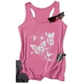 thumbnail image 2 of Gpoecd Débardeurs à Col Rond pour Femmes, Mode Décontractée, Imprimé Floral, Col Rond, Sans Manches, Haut de Type Veste avec Camisole pour Femmes 12_Pink,L, 2 of 5