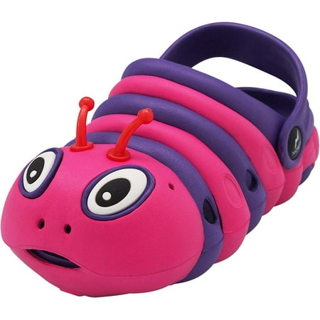 Boys Comfort Clogs - NORTY Toddler Girls Boys Bug Colorful Drainage Clog Sandal Slip On - 4 Colors, 40696 Purple/Fuchsia / 7MUSToddler