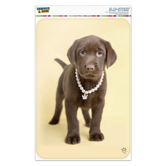 Chocolate Lab Labrador Puppy Dog Crown Necklace Home Business Office Sign