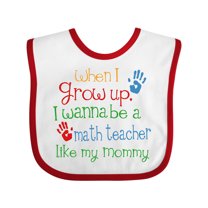 Inktastic Math Teacher Like Mommy Boys or Girls Baby Bib