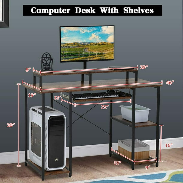 Bureau d'ordinateur de jeu en forme de T de 55 avec porte-gobelet, crochet  pour casque, bureau de table d'écriture ergonomique pour les adolescents et  les joueurs de jeu pour adultes 