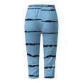 thumbnail image 4 of Gibobby Leggings Con Forro Polar Mujer Mallas 3/4 para mujer, mallas informales con estampado cintura alta para mujer, mallas atléticas, pantalones cortos entrenamiento Yoga（Azul， M), 4 of 5