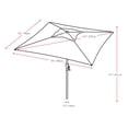 thumbnail image 2 of CorLiving 6.5ft x 6.5ft Square Tilting Outdoor Market Umbrella with Steel Frame and Durable Canopy, Warm White, 2 of 8