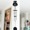 thumbnail image 5 of Raindrops 2Pcs Metal Owl Shape Owl Metal Wind Chimes for Home and Garden, 5 of 8