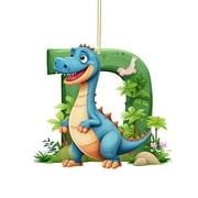 Dinosaur 26 Letters Acrylic Pendant Home Decoration Car Pendant Backpack Pendant