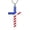 Steel/Red, variant on Cross Necklace for Cremation Ashes Urn Necklace for Ashes of Loved One Memorial Jewelry Cross with Print American Flag Pendent for Ashes and Chain
