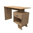 thumbnail image 4 of Inval Asymmetrical 1-Drawer 29"H Desk, Amaretto Oak, 4 of 8