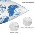 thumbnail image 5 of YFYANG Square Decorative Throw Pillow Case (Without Pillow Insert), Blue Texture Bedroom Sofa Car Cushion Cover, 18"x18", 5 of 9