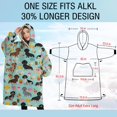 thumbnail image 4 of Oversized Wearable Blanket Hoodie,Dachshund Dog and Pizza Sherpa Blanket Hoodie with Super Pockets,Super Warm Fuzzy Pullover for Women & Men, 4 of 6