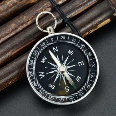 Qonioi Aluminum Survival Compass, Pocket-Sized Navigation Tool for Hiking Outdoor Adventures, Precision Magnetic Compass for Map Reading, Outdoor Compass
