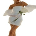 thumbnail image 2 of Chic Femmes Robe Moulante Bustier Dos Nu Solide Slim Fit Mini Robe, 2 of 8